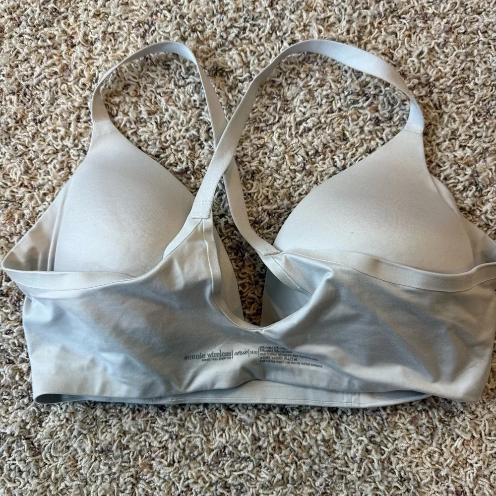 Aerie Sunnie Wireless Comfort Bra Size 34DD Platinum Silver - Picture 6 of 7